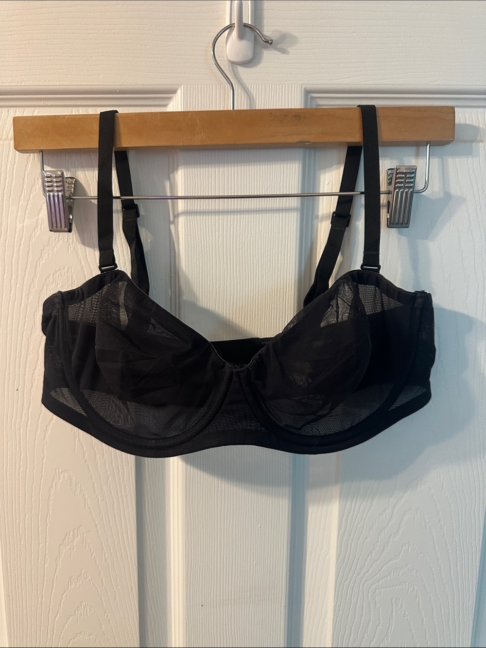 SKIMS Mesh Underwire Bra in Black